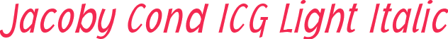 Jacoby Cond ICG Light Italic